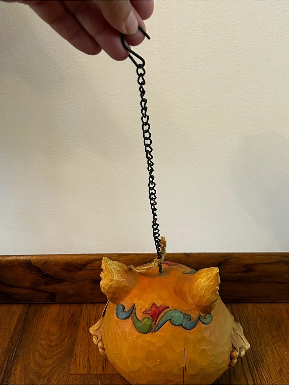 Jim Shore Enesco Heartwood Creek Orange Cat Hanging Birdhouse Decor Cottage Core